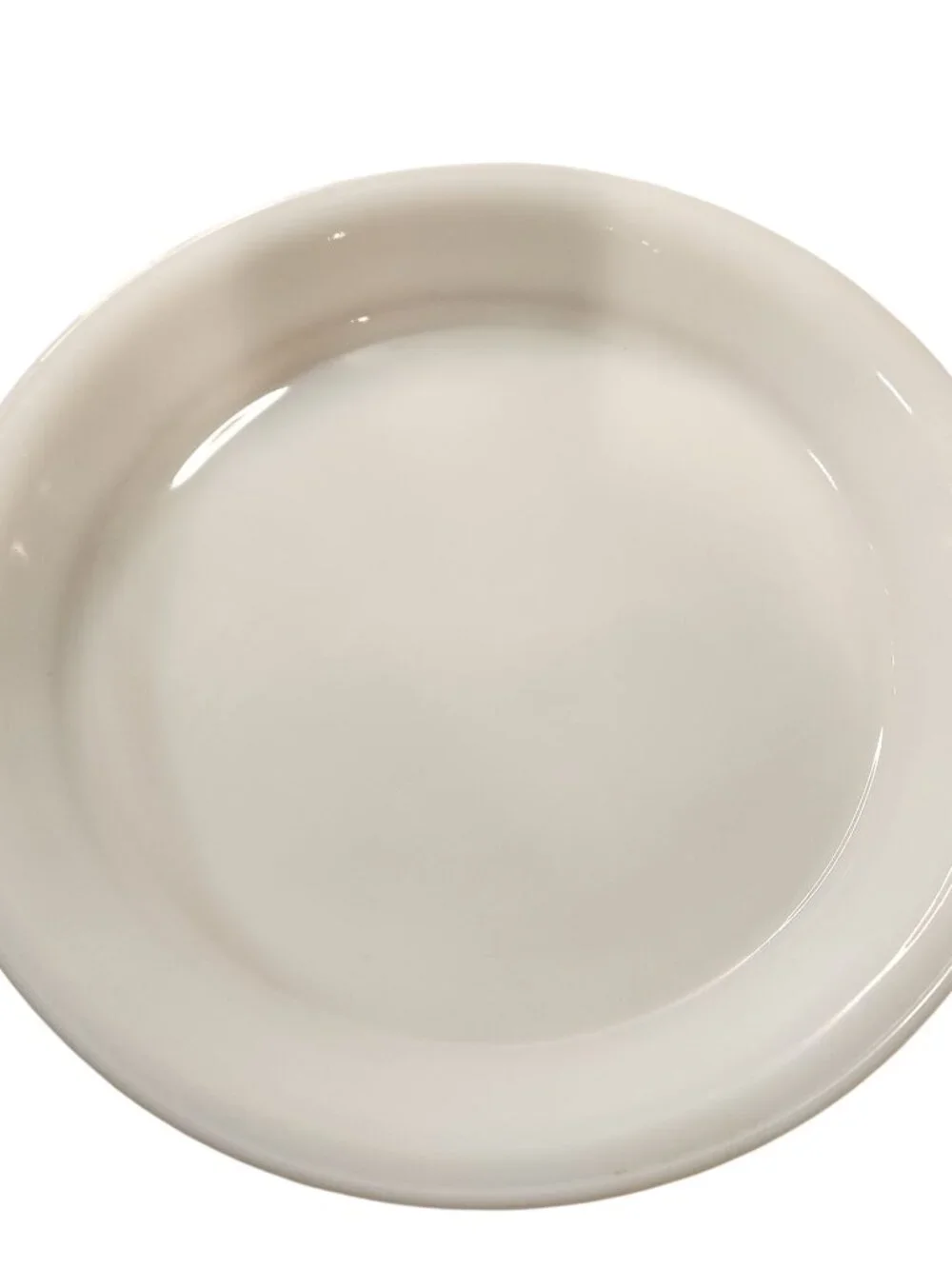 Vintage Pyrex 210 Milk Glass Gold Stripe Pie Plate MINT condition